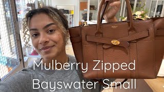 Mulberry Small Zipped Bayswater Bag Review [upl. by Gee]