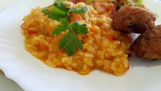 TOMATO RICE  PORTUGUESE RECIPE  Cooking With Spices [upl. by Frazier]