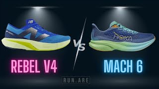 HOKA Mach 6 vs New Balance Rebel v4 WHICH IS BETTER Shoe Comparison Review [upl. by Nirehtac]