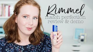 Rimmel Match Perfection Foundation in 010 Light Porcelain Review and Demo [upl. by Hollis717]