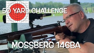 50 yard iron sights challenge Mossberg 146BA dad’s beloved old gun [upl. by Strepphon622]