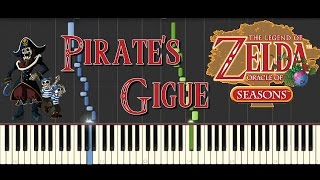 Synthesia Piano Tutorial  Pirates Gigue  Zelda OOS [upl. by Player]