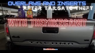 Tailgate inserts Emblem overlays how to redo or do before or after stolen tailgate [upl. by Assilim658]