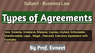 Types of agreement  types of agreement in hindi  kinds of agreement [upl. by Narhem665]