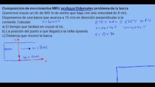 Barca 02 Composición de movimientos MRU ejercicio resuelto 1 [upl. by Artemed959]