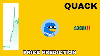 QUACK COIN TO THE MOON‼️ QUACK MEMECOIN ON BASE PRICE PREDICTION 100X GAINS‼️ THE NEXT BIG MEMECOIN [upl. by Naerb]