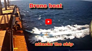 Drone Boat laden explosive fired by MarSec [upl. by Yneffit519]