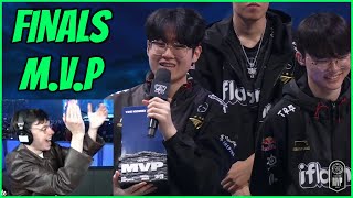 Caedrel Reacts To Zeus Getting Worlds Finals MVP [upl. by Ecnesse233]