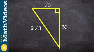 Find the missing side of a triangle using the pythagorean theorem [upl. by Nitsuga]