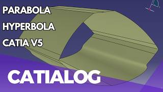 ParabolaHyperbolaGenerative Shape Design  CATIA V5  CATIALOG [upl. by Nasaj]