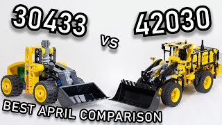 LEGO Volvo Loader vs LEGO Volvo L350F Loader  LEGO 42030 vs 30433  LEGO 30433 vs 42030 April Fool [upl. by Aleta]