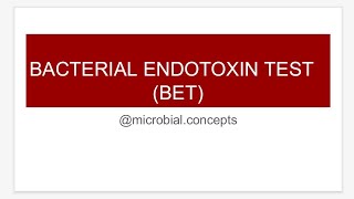 Bacterial endotoxin test Limulus amebocyte lysate test BETLAL [upl. by Orrin]