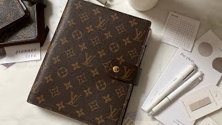 Louis Vuitton Large Ring or GM agenda in Monogram Print A5 LV planner flip through [upl. by Gibbons457]