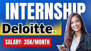 Deloitte internship  stipend 35k per month 🤓  Internship opportunity for students and graduates 👍 [upl. by Nezam690]