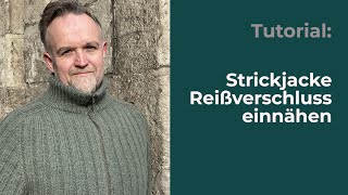 Tutorial Reißverschluß in eine Strickjacke einnähen [upl. by Romaine]