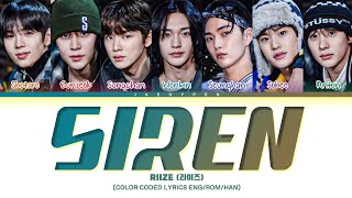 RIIZE ‘SIREN’ Lyrics 라이즈 SIREN 가사 Color Coded Lyrics [upl. by Yeliah]