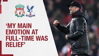 Klopps Crystal Palace reaction  My main emotion was relief [upl. by Pirali]