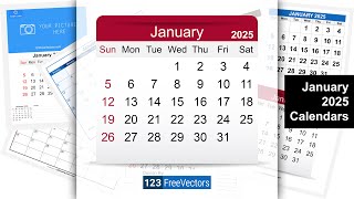 January 2025 Calendar  123FreeVectors [upl. by Pepe]