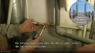 Een kraan installeren met knelfittingen voor de wasmachine of CV ketel [upl. by Mendive]