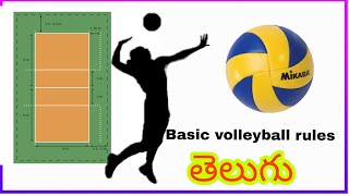 Basic volleyball rules teluguPurushottakarra volleyball [upl. by Fleeta]