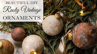 DIY Rusty Vintage Ornaments with acrylic paint [upl. by Abihsot]