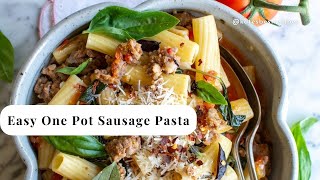 Chef Kate Ramos Shares Her Favorite One Pot Pasta with Sausage Fresh Tomatoes and Basil [upl. by Nylidnam979]