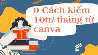 Cách kiếm tiền Canva 2022  Nhận tài khoản Canva pro free [upl. by Ayotas]