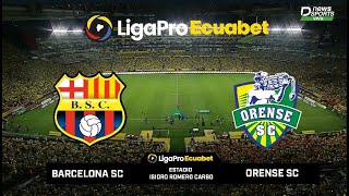 BARCELONA VS ORENSE LIGAPRO ECUABET FECHA 3 Narración En Vivo 90Minutos Radio TV [upl. by Attiuqram947]