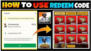 How To Use Redeem Code In BgmiPubgMobile🔥 BgMI Redeem Code Today [upl. by Oiziruam]