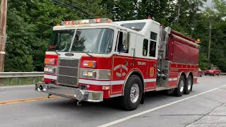 Honey Brook Fire Company Retired Engine 335 Arriving at House Fire in West Caln [upl. by Marianne]