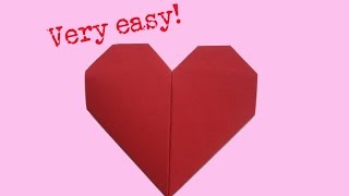 Fold heart  very easy way  how to make a paper heart  folding [upl. by Jezabel]