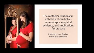 WAIMH 2023 The mothers relationship with the unborn baby Jane Barlow [upl. by Aiksa]