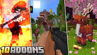 TOP 10 ADDONS PARA MINECRAFT PE 120 Bedrock [upl. by Savick]