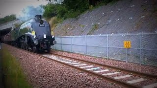 60009 Union Of South Africa Royal Train Queen passes through Galashiels [upl. by Yensehc702]