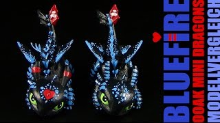 Nachtschatten  Bluefire Mini Dragon OOAK Repaint  Slideshow amp Vergleich [upl. by Elylrac243]