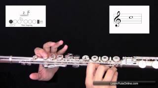 How To Play The Note C natural on the Flute Learn Flute Online [upl. by Gustafsson]