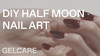 How to DIY Nail Art  Half Moon  English [upl. by Caputto98]