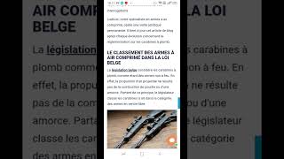 LÉGISLATION DES ARMES EN BELGIQUE 💥🔞😱😱 [upl. by Ailemaj]