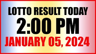 Lotto Result Today 2pm January 5 2024 Swertres Ez2 Pcso [upl. by Bast772]