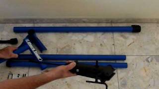 Review Park Tool PCS 9 folding bike repair stand  demonstrating how to assemble it [upl. by Winfield1]