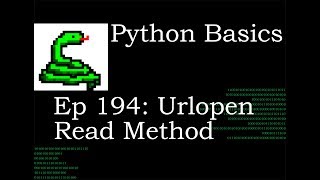 Python Basics Urllib Urlopen Read Method [upl. by Humo]