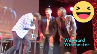 Misha Collins Does Apocalypse Castiel Accent amp Jensen amp Jared LOSE IT [upl. by Aven]