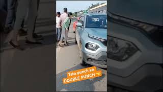 Tata Punch ka Double Punch 🤜 Accident [upl. by Dnalor183]