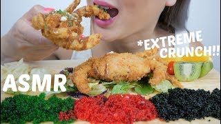 ASMR Extreme Crunch DEEP FRIED SOFT SHELL CRAB  NE Lets Eat [upl. by Adaj722]