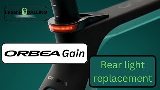 Replacing the rear light on an Orbea Gain M20i [upl. by Elsilrac]