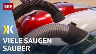 Staubsauger im Test Saubere Böden trotz weniger Leistung  2016  Kassensturz  SRF [upl. by Adar]