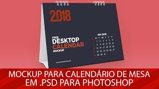 Baixar Mockup de Calendário de Mesa em PSD para Photoshop [upl. by Esir]