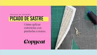 Cómo coser entretela con picado de sastre [upl. by Calhoun]