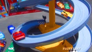 Cars 2 RaceOff Speedway RaceORama World Grand Prix Racers Disney Pixar Mattel Race Track Launcher [upl. by Elianora189]