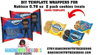 How to Create amp Assemble 2 Cookies Pack Wrapper Template  Canvacom Tutorial [upl. by Ardnalak187]